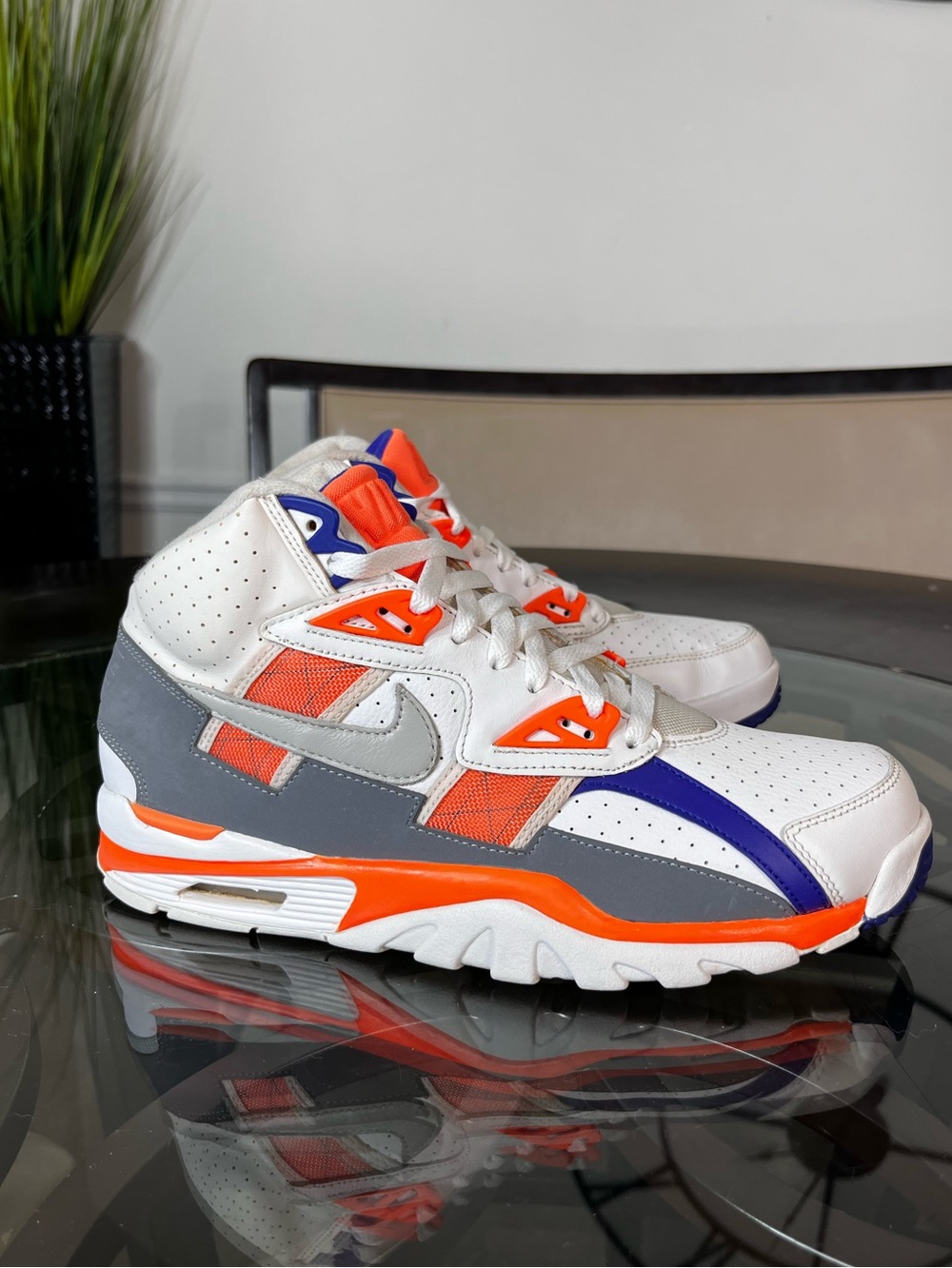 Nike Air Trainer SC High Top
"Auburn" White/Gray/ Orange/Blue Sz 10